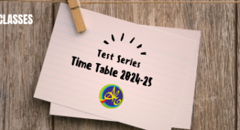 Test Series Timetable 2024 -2025